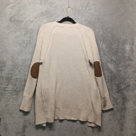 RDI Cardigan Sweater SMALL(4-6)Women Pullover Fall Solid Ivory Knit Cotton Blend - Picture 11 of 15